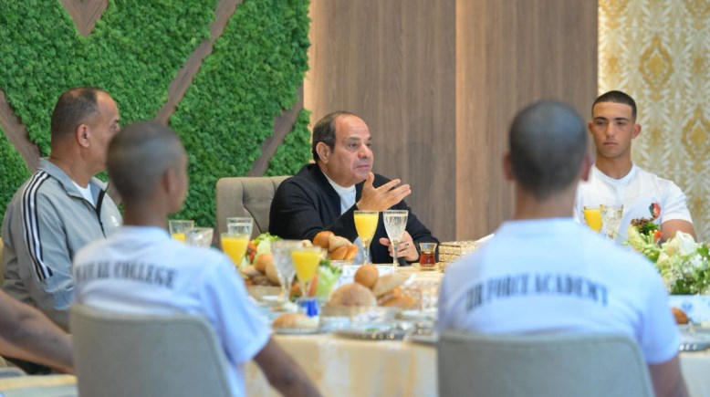 الرئيس عبدالفتاح السيسي خلال كلمته في الأكاديمية العسكرية