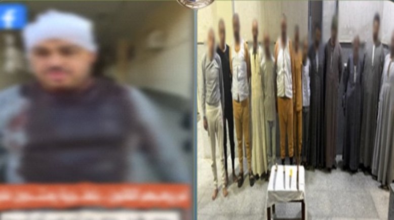 المتهمون بعد ضبطهم 