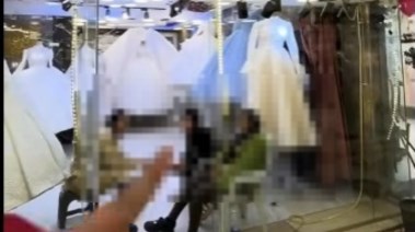 جانب من فيديو العروس المنهارة بسبب بيع فستان زفافها قبل فرحها بساعات