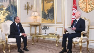 وزير الخارجية مع الرئيس التونسي