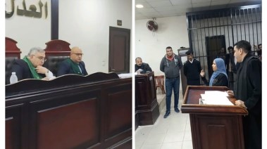 المتهمة أمام هيئة المحكمة