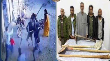 المتهمون بعد القبض عليهم