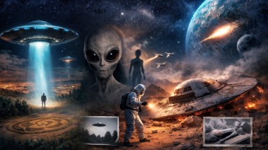الكائنات الفضائية على الأرض- صور بواسطة الذكاء الاصطناعي