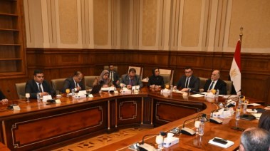 وزير الإسكان، شريف الشربينى  خلال اجتماع لجنة حقوق الإنسان والتضامن بمجلس الشيوخ