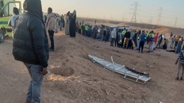 حادث الطريق الصحراوي الغربي بأسوان