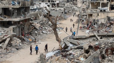 آثار الدمار في غزة بسبب الحرب الإسرائيلية 