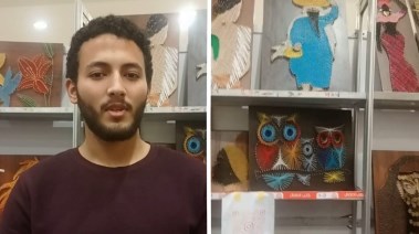 الشاب باسم حمزة بمعرض الكتاب