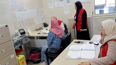 صورة من القافلة الطبية بالقرية 