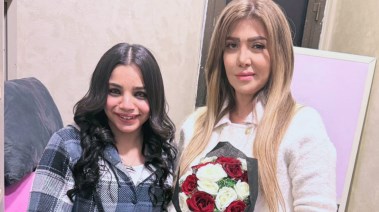 الفنانة لقاء سويدان والزميلة هايدي محمد