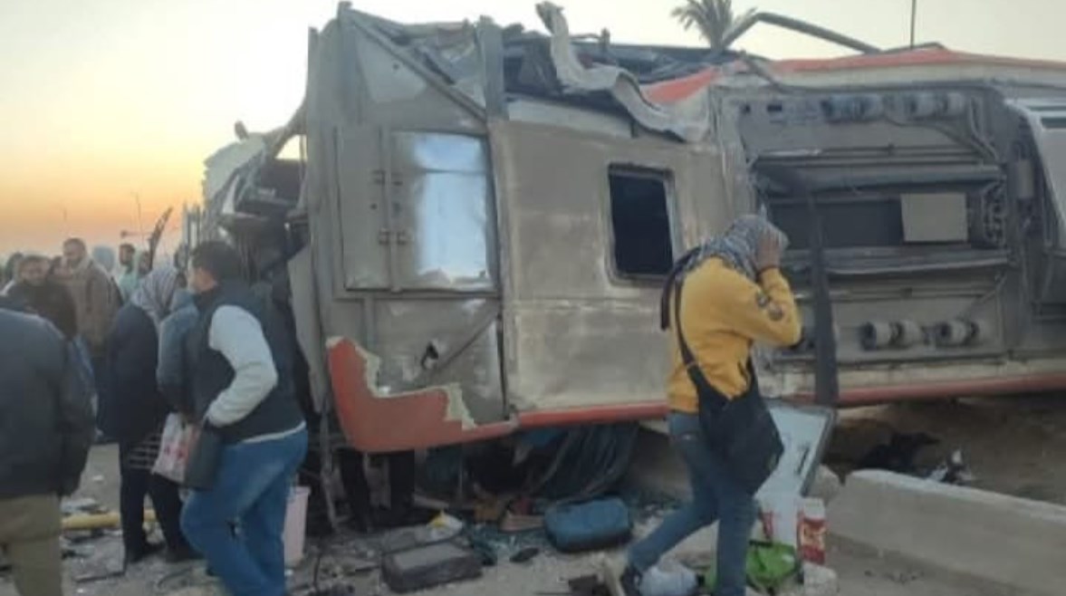 حادث انقلاب أتوبيس