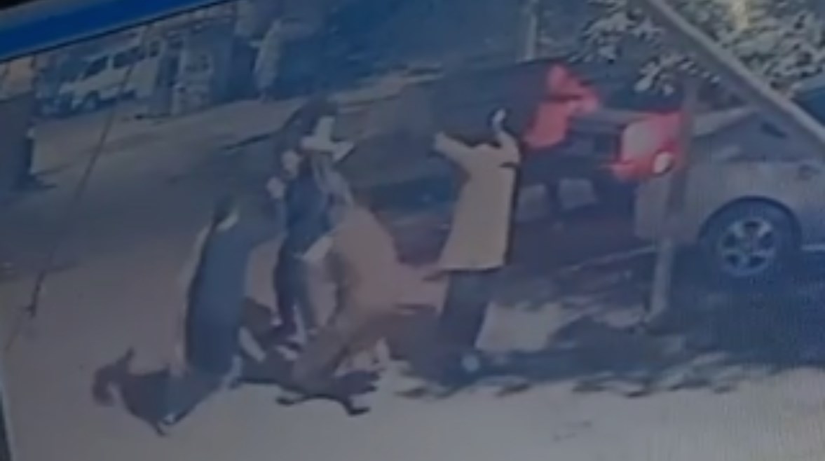 جانب من المشاجرة بمحافظة المنيا 