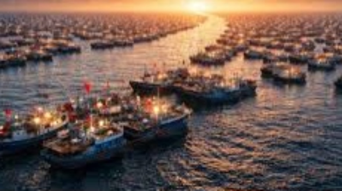 حشد قوارب بحرية