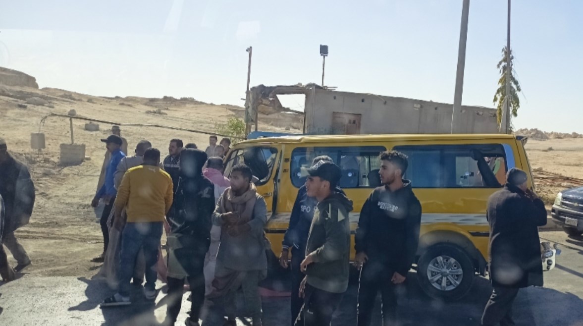 حادث انقلاب ميكروباص بالمنيا 