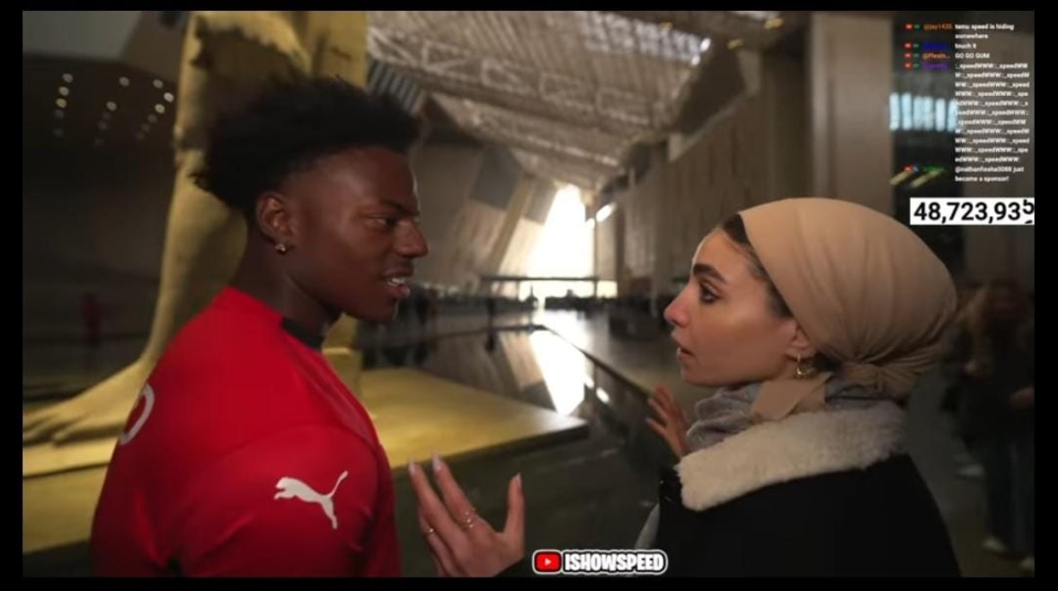 ريهام طارق واليوتيوبر الأمريكي سبيد