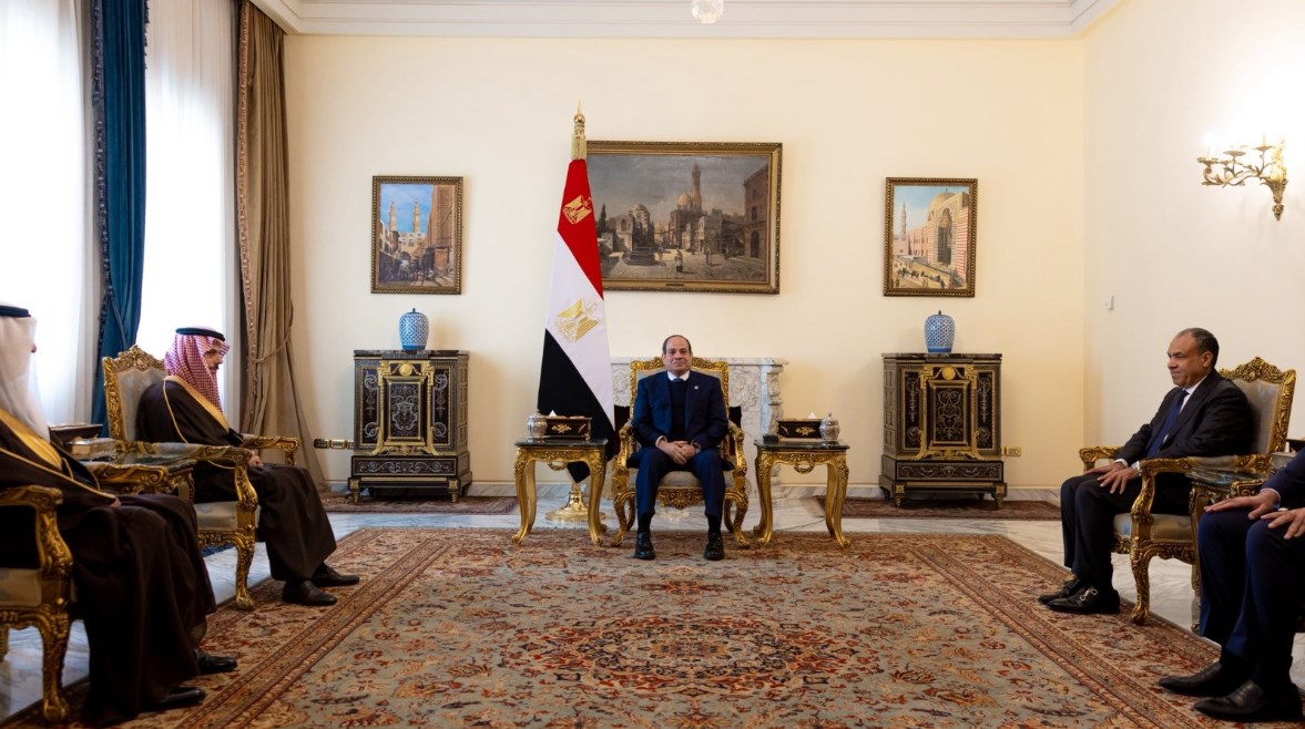 الرئيس السيسي خلال لقائه وزير الخارجية السعودي