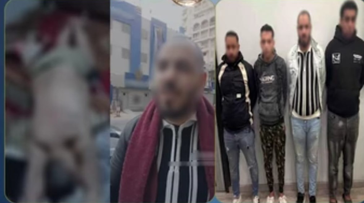 المتهمين بعد ضبطهم 