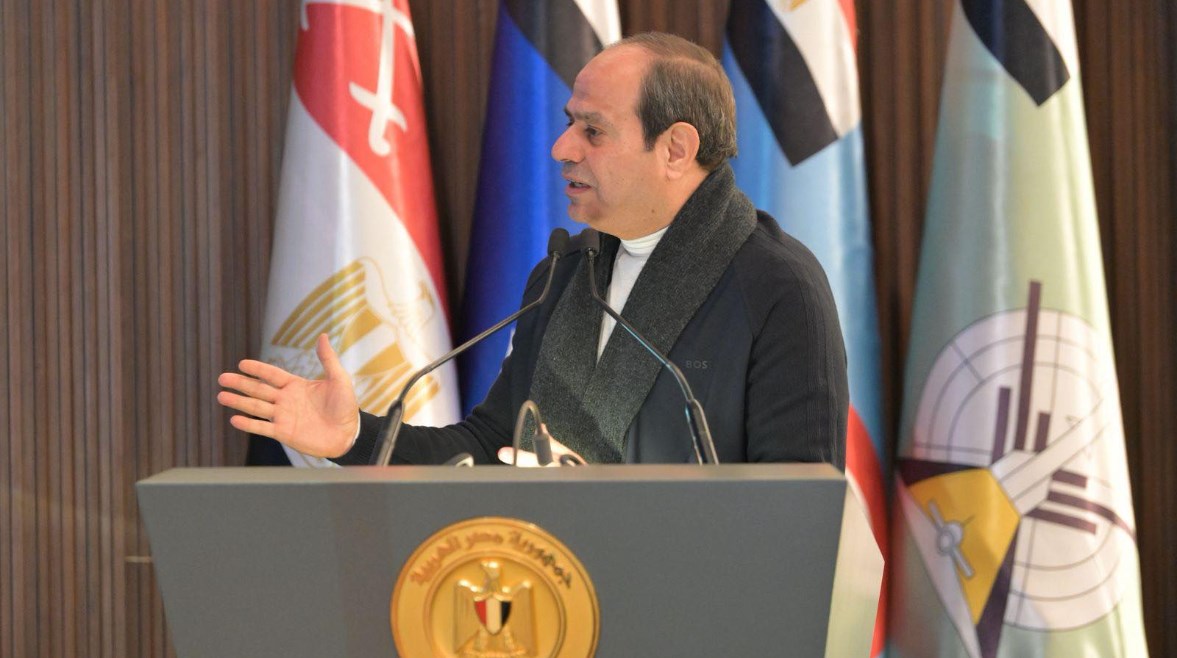 الرئيس عبدالفتاح السيسي خلال كلمته في الأكاديمية العسكرية