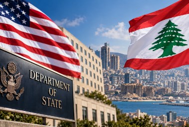 علم لبنان والولايات المتحدة الأمريكية