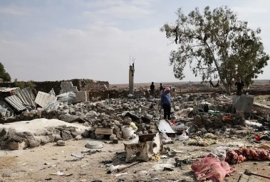 موقع الغارة الأردنية في درعا جنوبي سوريا 