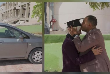 زوج يهدي زوجته سيارة 