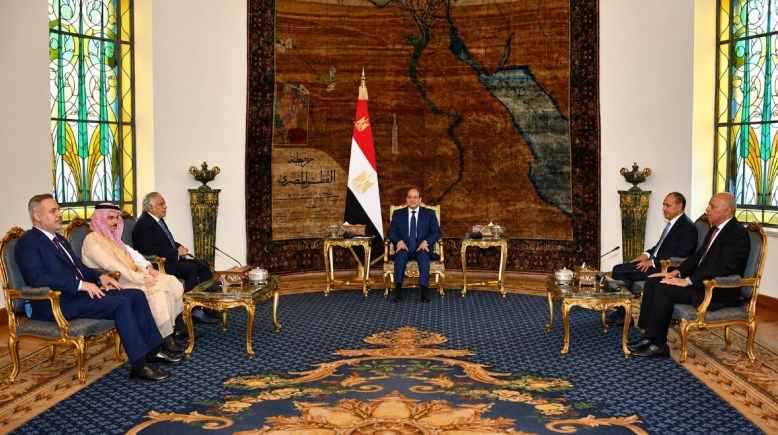 الرئيس عبدالفتاح السيسي مع دول المجموعة الرباعية