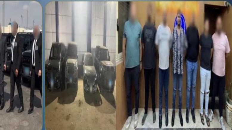 المتهمون وجانب من الواقعة 