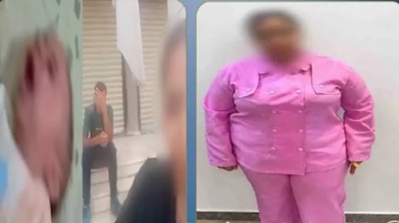 المتهمة وجانب من الواقعة 