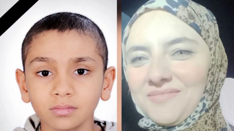 الطفل ياسين  ووالدته