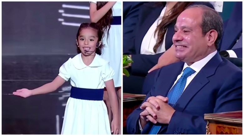 الرئيس السيسي والطفلة تاليا 
