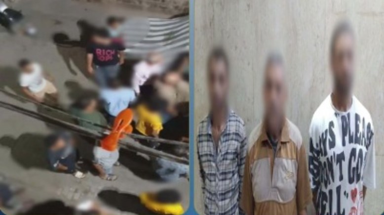 المتهمين وجانب من الواقعة 