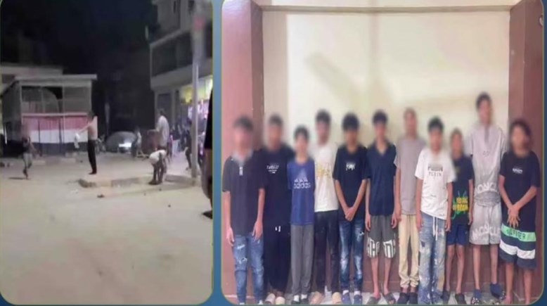 المتهمين وجانب من الواقعة 