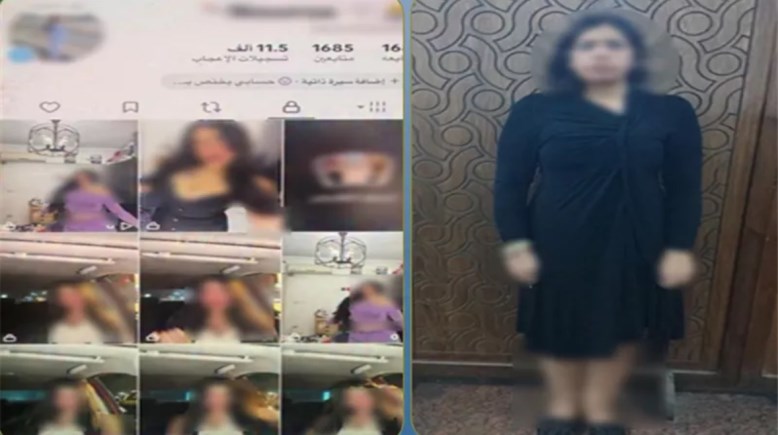 المتهمة وجانب من الواقعة 