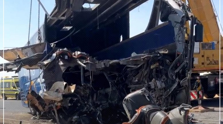 لقطة لـ الأتوبيس من موقع الحادث