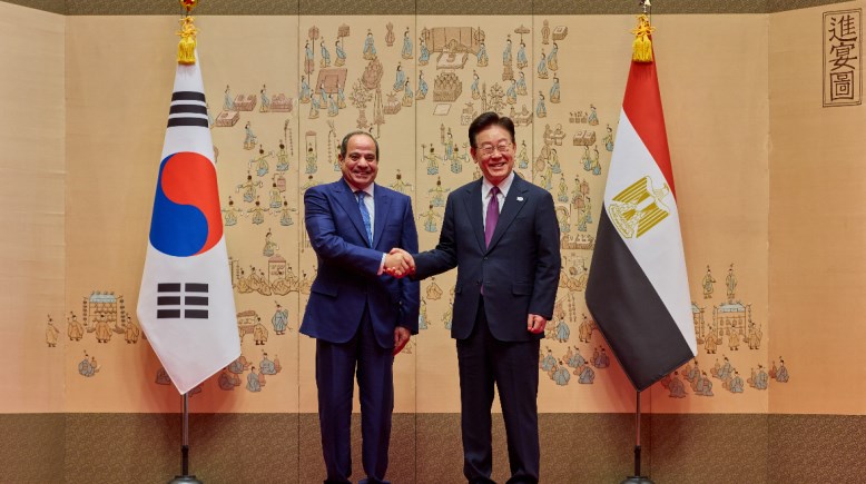 الرئيس عبدالفتاح السيسي والرئيس لي جاي ميونغ