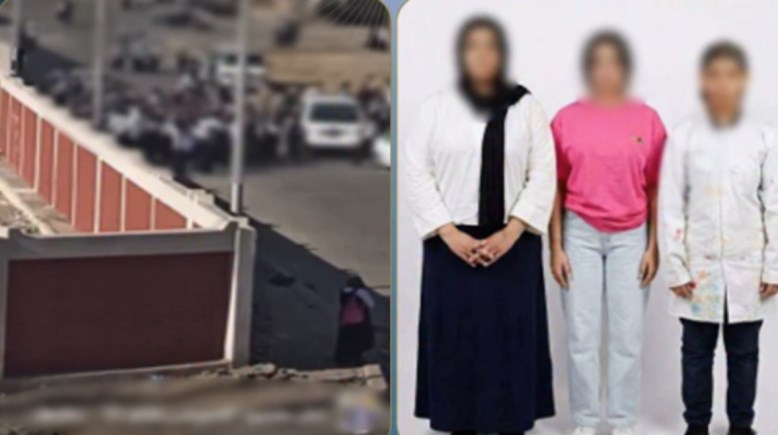 المتهمات وجانب من المشاجرة 