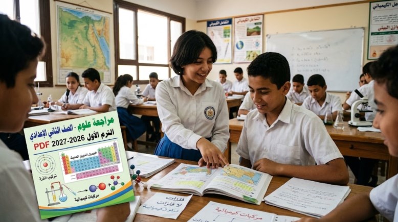 مراجعة علوم الصف الثاني الإعدادي الترم الأول 2026-2027 pdf