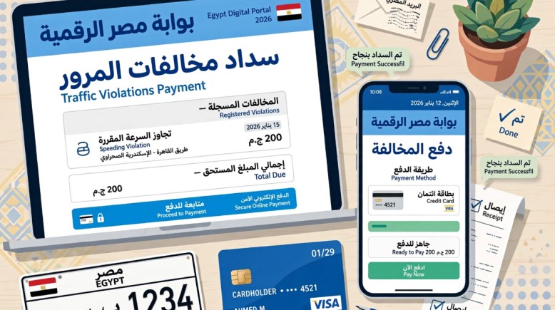 إزاي تستعلم عن مخالفات عربيتك وتدفعها أونلاين