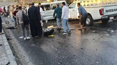 جانب من حادث الطريق الزراعي بالقليوبية