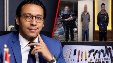 المحامي عبدالعزيز عز الدين والمتهم ووالده