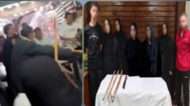 المتهمون وجانب من الواقعة 