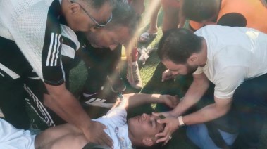 صورة اللاعب كريم اثناء الاصابة 