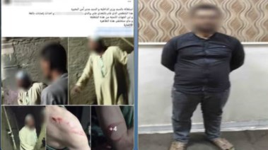 المتهم بعد ضبطه والمنشور المتداول