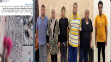 المتهمون بعد ضبطهم والمنشور 