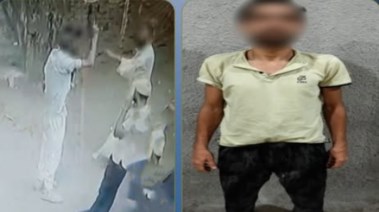 المتهم بعد ضبطه والمنشور المتداول