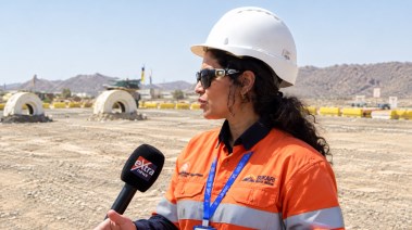 مهندسه رجاء محمود بإدارة التعدين السطحي بمنجم السكري 