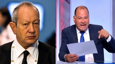 الاعلامي نشأت الديهي ورجل الأعمال نجيب ساويرس 