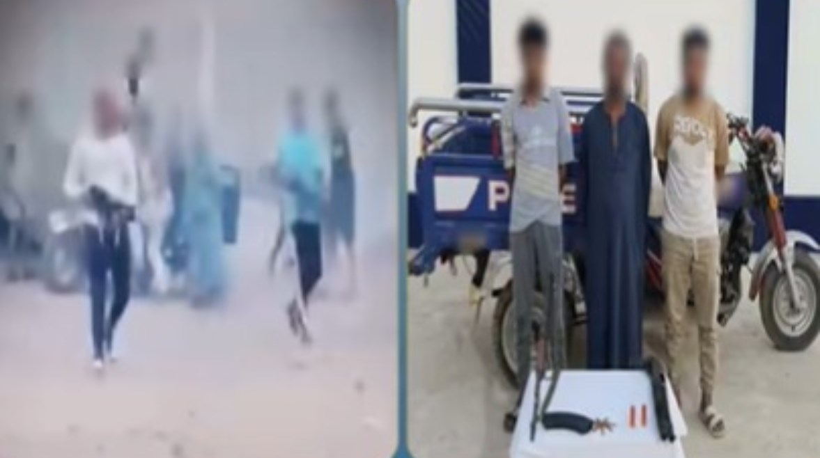 المتهمون وجانب من الواقعة 