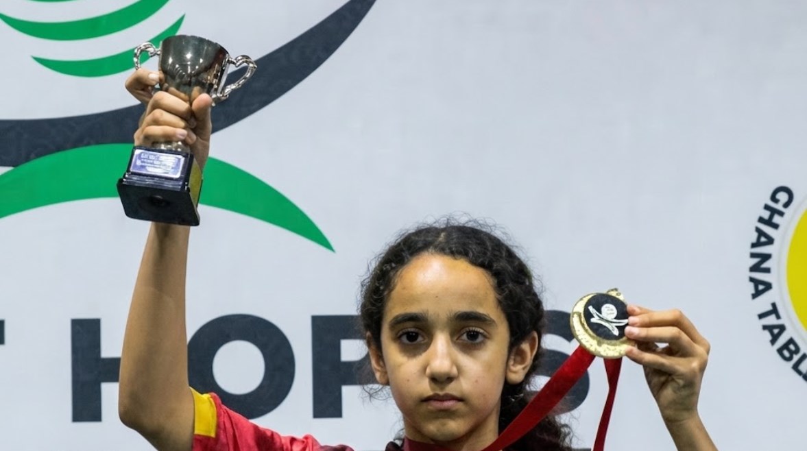  زينة فاروق لاعبة نادي الزمالك لتنس الطاولة