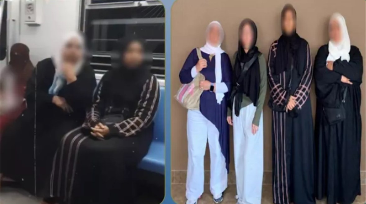 المتهمات وجانب من الواقعة 
