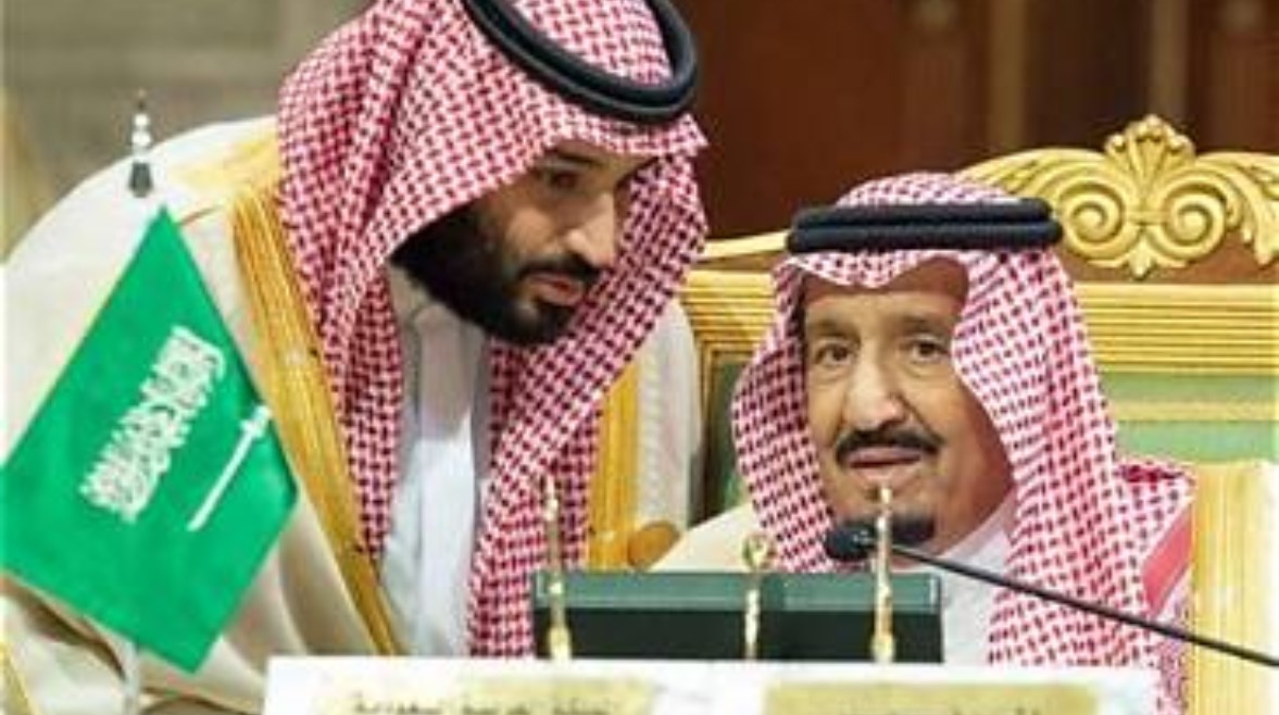 الملك سلمان بن عبد العزيز أل سعود خاجام الحرمين الشريفين وولي العهد السعودي الأمير محمد بن سلمان